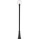 Laurent 1 Light 109.75 inch Black Outdoor Post Mounted Fixture