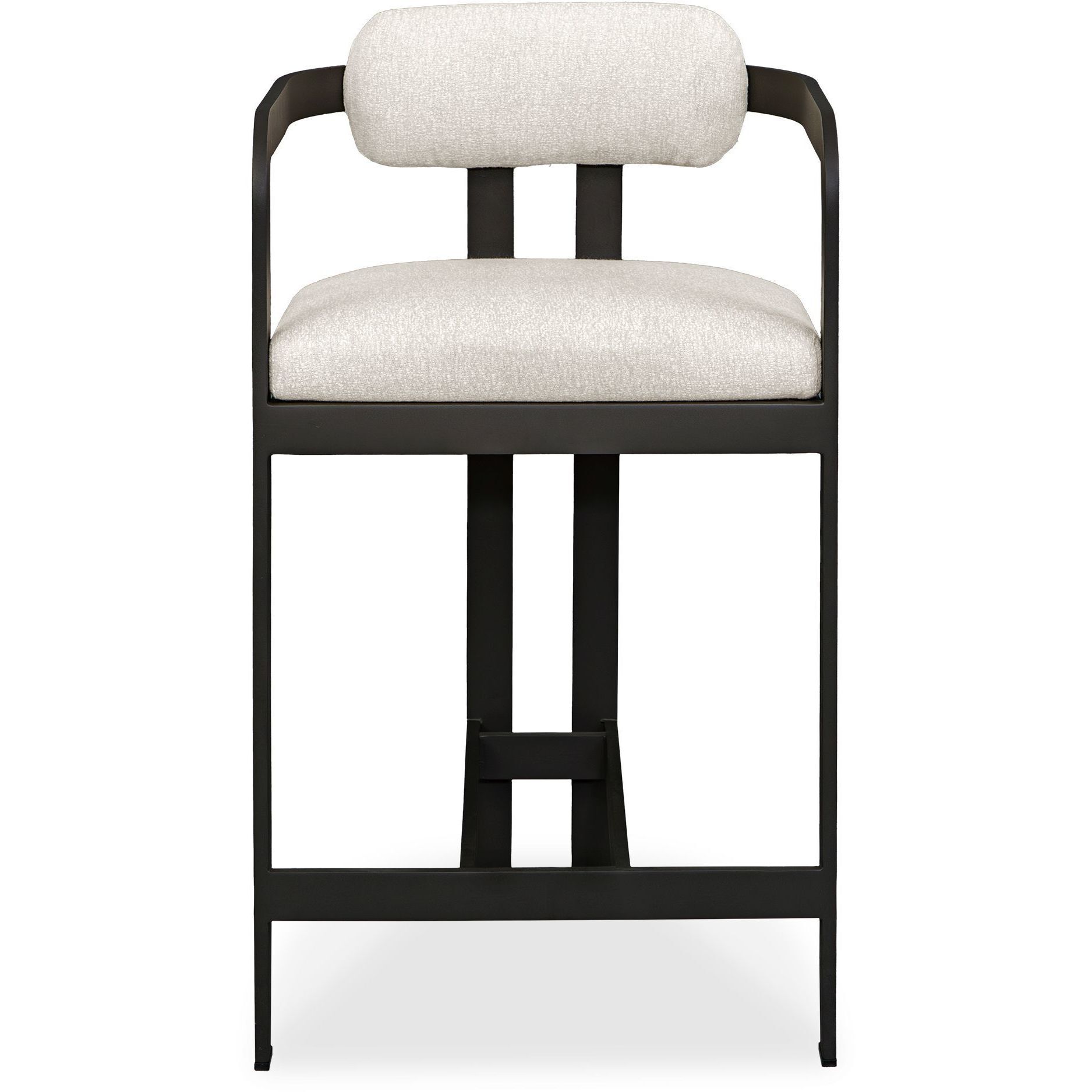 Kalmar 36.2 inch Java Black and Warm White Outdoor Counter Stool