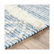 Handira 108 X 72 inch Blue/Navy/White/Cream Handmade Rug in 6 x 9, Rectangle