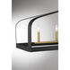 Sheffield Linear Chandelier Ceiling Light in Black with Warm Brass