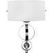 Cerchi 1 Light 12 inch Chrome Wall Sconce Wall Light, Damp
