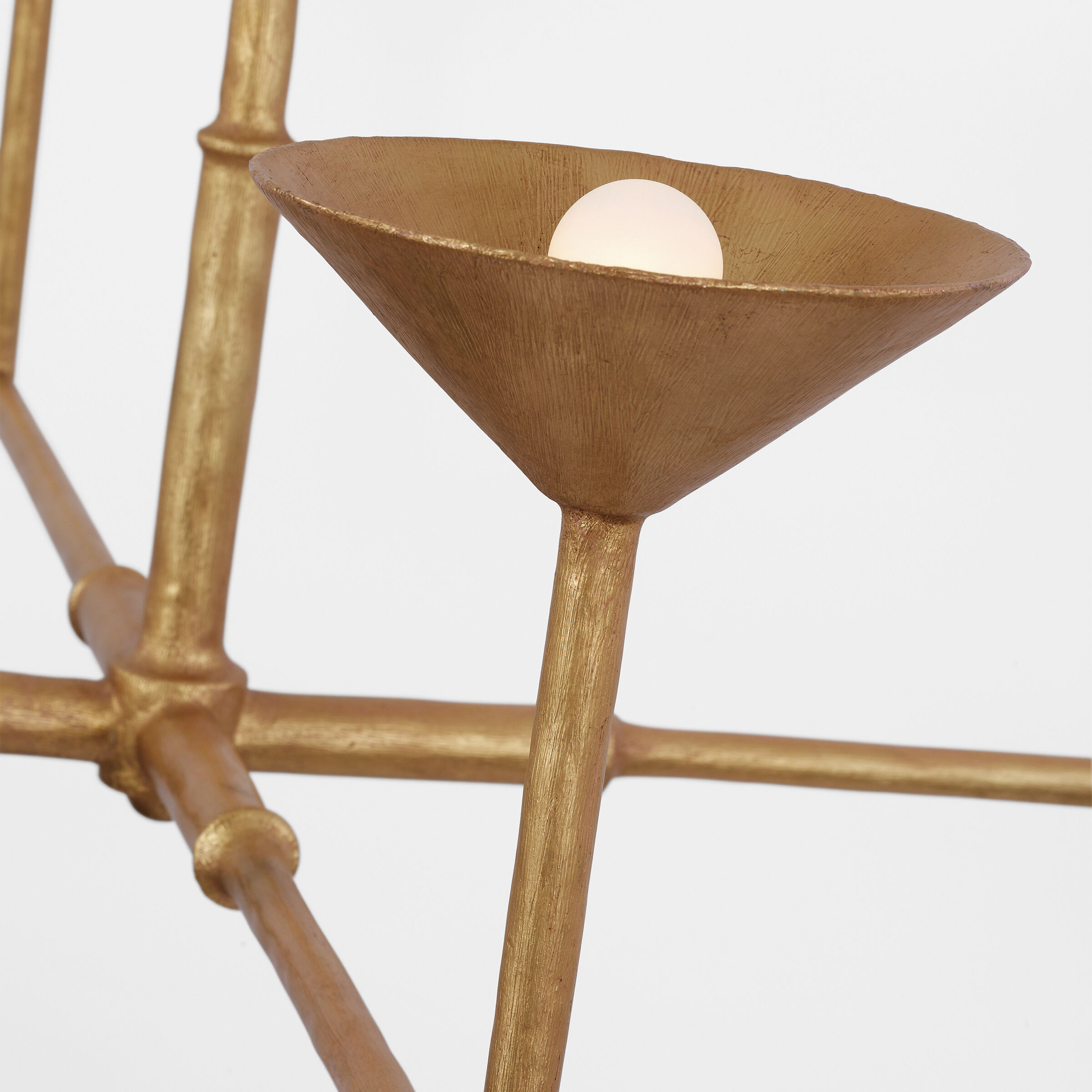 Julie Neill Eleanor LED 46.75 inch Antique Gold Leaf Chandelier Ceiling Light