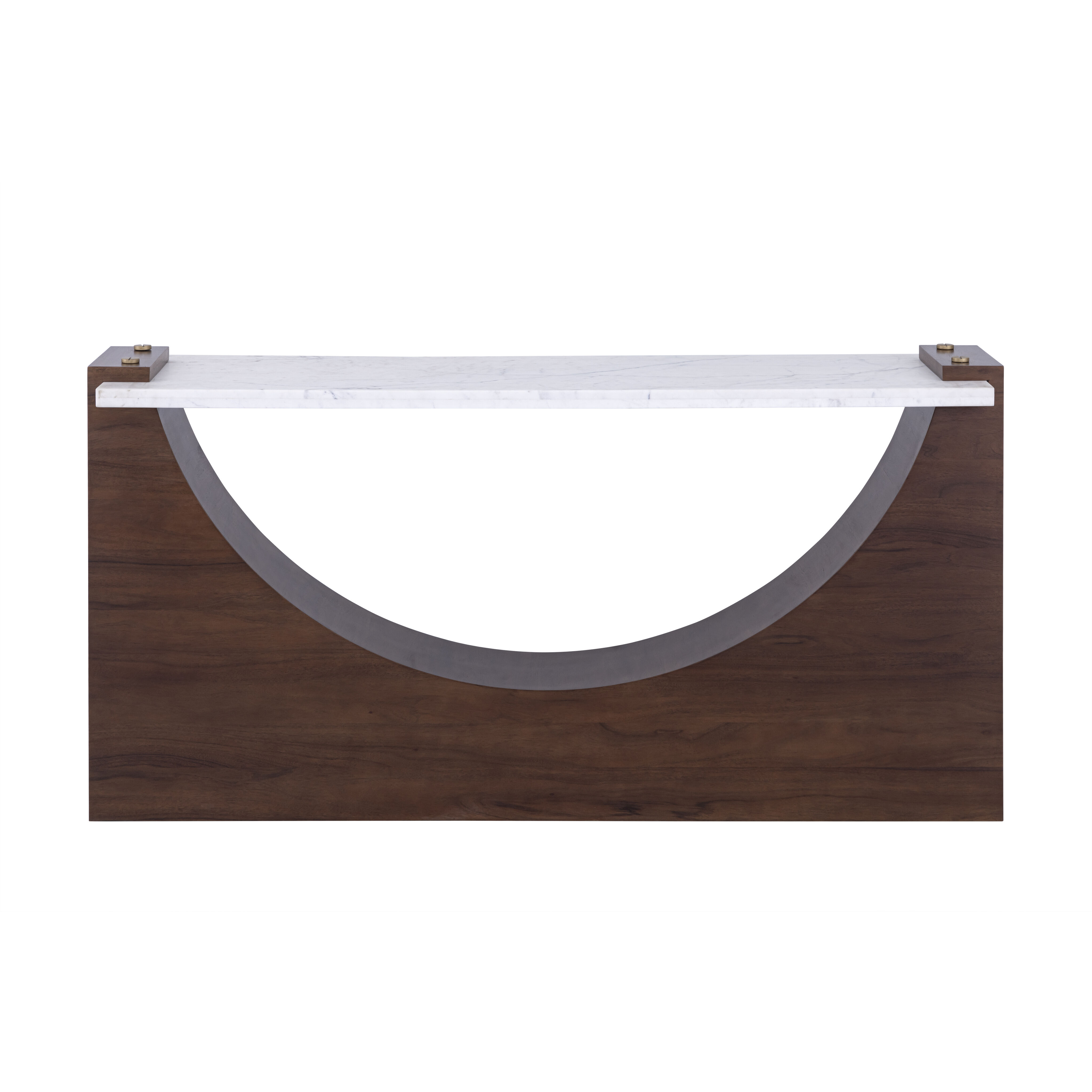 Corsa 60 X 16 inch Walnut with White Console Table