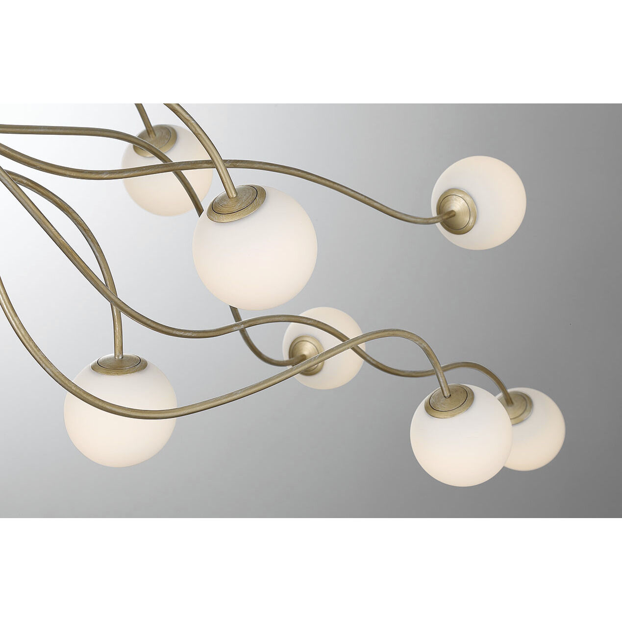 Athena LED 20 inch Antique Gold Semi-Flush Mount Ceiling Light