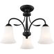 Ridgedale 3 Light 18 inch Black Convertible Dinette Chandelier/Ceiling Mount Ceiling Light