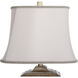 Signature 27.5 inch 100 watt White with Brass Accents Table Lamp Portable Light