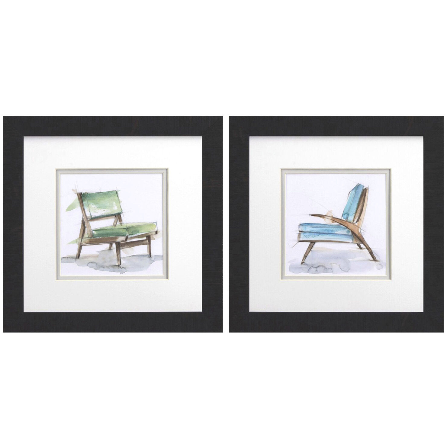 Retro Comfort Green and Brown Framed Art, Propac
