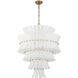Abigail 21 Light 29.5 inch Aged Brass Chandelier Ceiling Light in White
