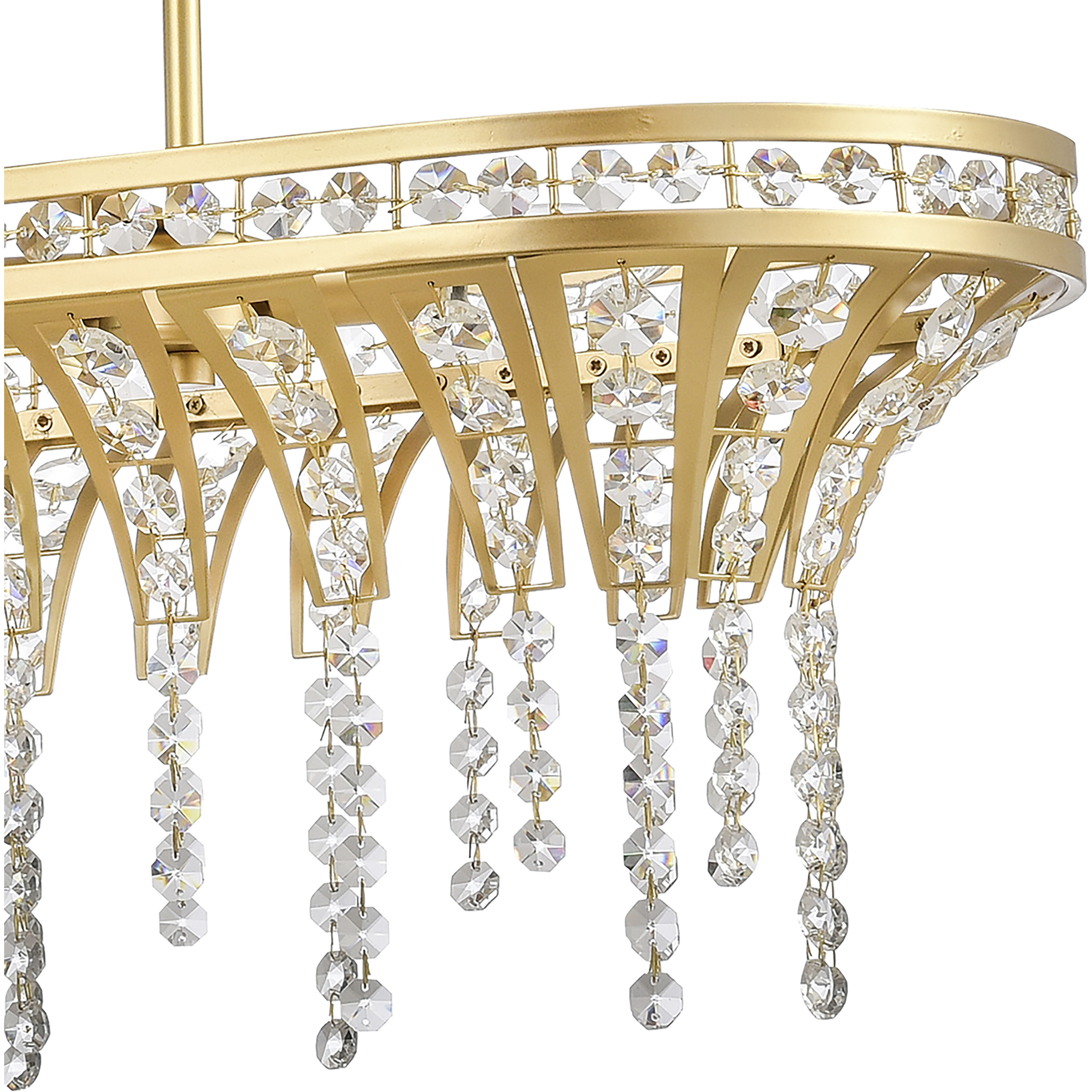Fantania 4 Light 36 inch Champagne Gold Linear Chandelier Ceiling Light