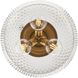 Adeline 3 Light 14 inch Modern Brushed Gold Semi-Flush Mount Ceiling Light