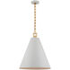 Julie Neill Theo LED 22 inch Soft White and Gild Pendant Ceiling Light