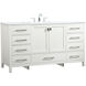 Irene 60 X 22 X 34 inch White Vanity Sink Set