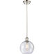 Ballston Athens 1 Light 8 inch Polished Nickel Mini Pendant Ceiling Light in Seedy Glass, Ballston
