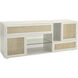 Clearwater Shoji White with Natural and Clear Credenza