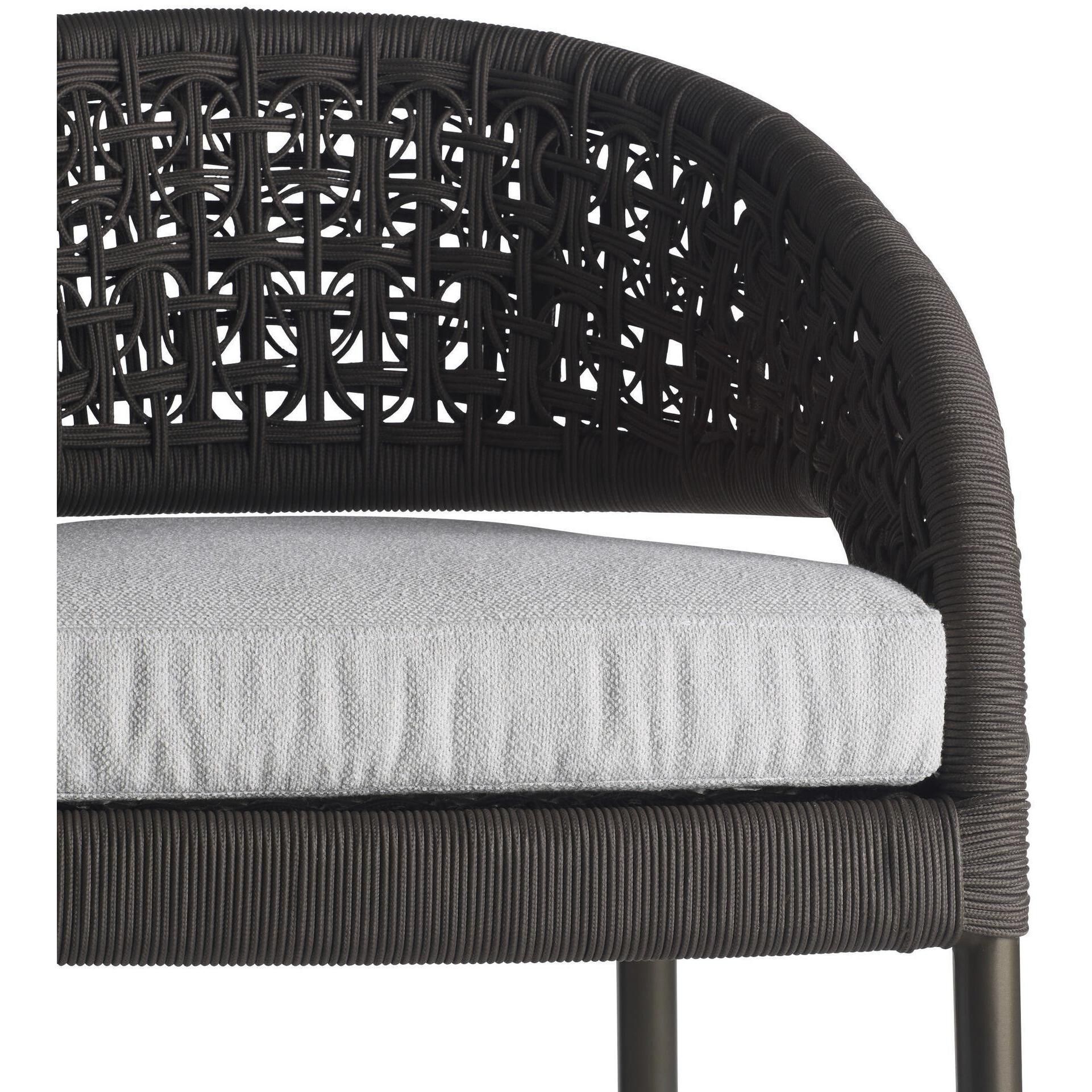 Juri 39.5 inch Porpoise and Charcoal Brown with Dark Gray Outdoor Counter Stool