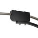 Morelli 85 inch 9 watt Satin Nickel and Black Arc Floor Lamp Portable Light