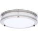 Glamour LED 9.84 inch Brushed Nickel Flush Mount Ceiling Light