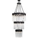 Matrix 18 Light 30 inch Matte Black and French Gold Chandelier Ceiling Light in Matte Black/French Gold
