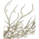 Shinju 4 Light 28.5 inch Contemporary Silver Leaf Bowl Chandelier Ceiling Light, Aviva Stanoff Collection