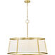 Lenyx 8 Light 32 inch Rubbed Brass Chandelier Ceiling Light