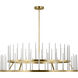 Sean Lavin Sagrada LED 60 inch Hand-Rubbed Antique Brass Two-Tier Chandelier Ceiling Light