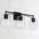 Peyton 3 Light 23 inch Matte Black Vanity Light Wall Light