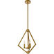 Irina 3 Light 14 inch Brass Pendant Ceiling Light