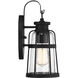 Quinton 1 Light 13.25 inch Matte Black Outdoor Wall Lantern, Lighting One