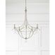 Metro 5 Light 27.5 inch Antique Silver Chandelier Ceiling Light