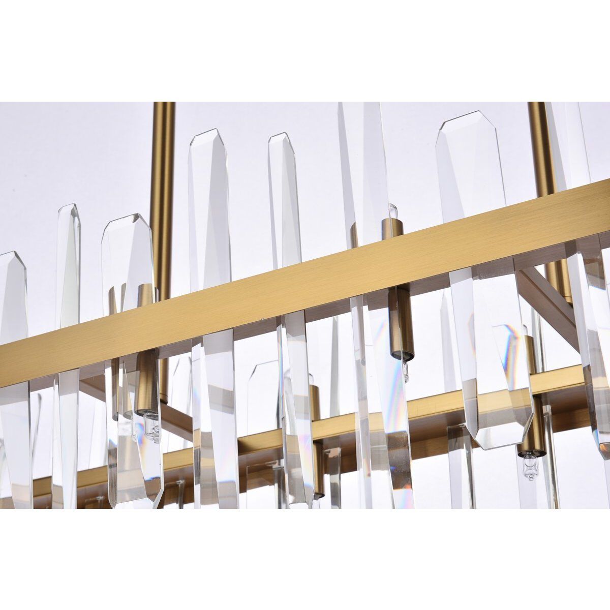 Serena 24 Light 42 inch Satin Gold Linear Chandelier Ceiling Light