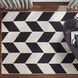 Optika 36 X 24 inch Black/White Rug in 2 x 3