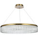 Rune 1 Light 32 inch Satin Gold Chandelier Ceiling Light