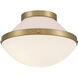 Xander 1 Light 12.25 inch Vibrant Gold Flush Ceiling Light in Vibrant Gold and Blush