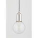 Bryce 1 Light 5 inch Polished Nickel Pendant Ceiling Light