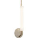 Wick 5.13 inch Vintage Brass and Travertine Wall Sconce Wall Light