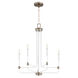 Davies 5 Light 21 inch Studio White with Dark Brass Chandelier Ceiling Light
