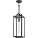 Catalina 1 Light 7.5 inch Black with Burnished Bronze Outdoor Hanging