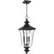 Farley 3 Light 9.75 inch Matte Black Outdoor Hanging Lantern
