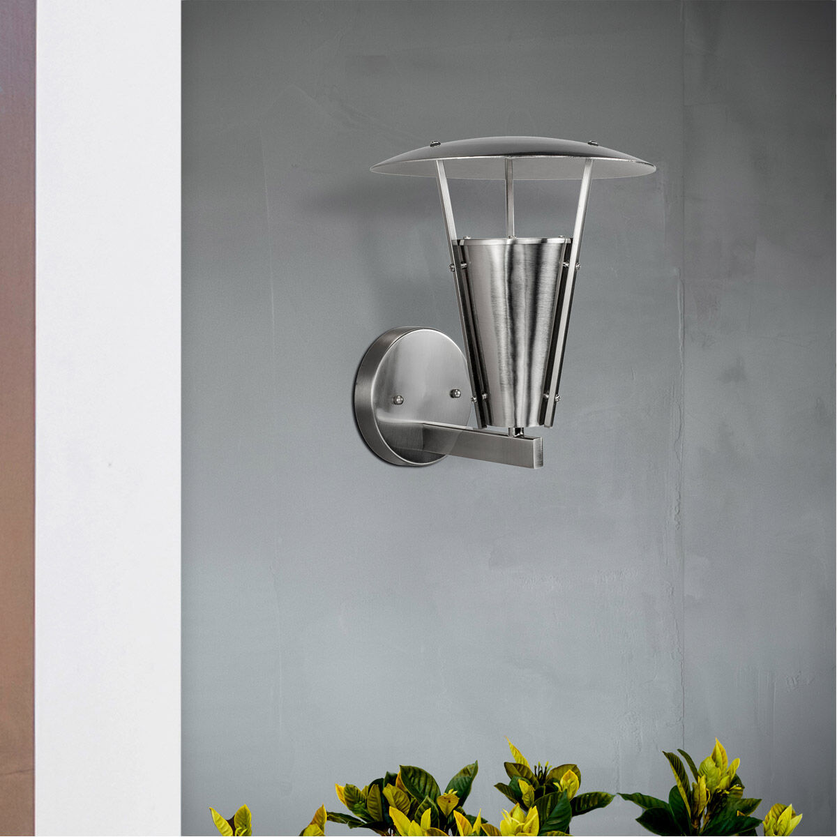 Signature Outdoor Wall Light in Brushed Nickel