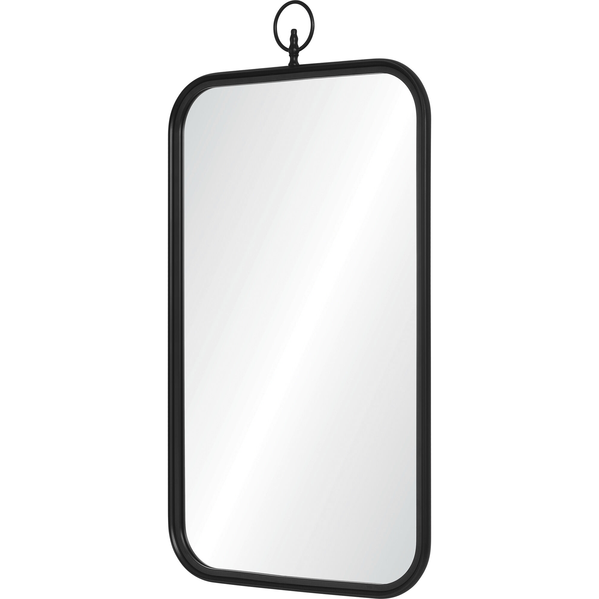 Priscilla 39.5 X 22 inch Matte Black Wall Mirror