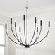 Ansley 9 Light 35.25 inch Matte Black Chandelier Ceiling Light