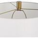 Adelia 31 inch 150.00 watt Brushed Brass and Ivory Crackle Glaze Table Lamp Portable Light