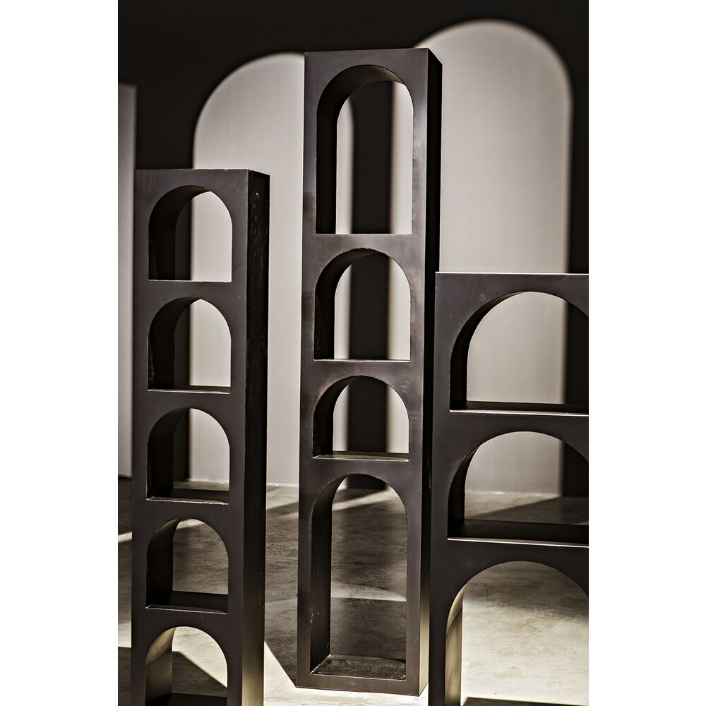 Aqueduct Matte Black Bookcase, A