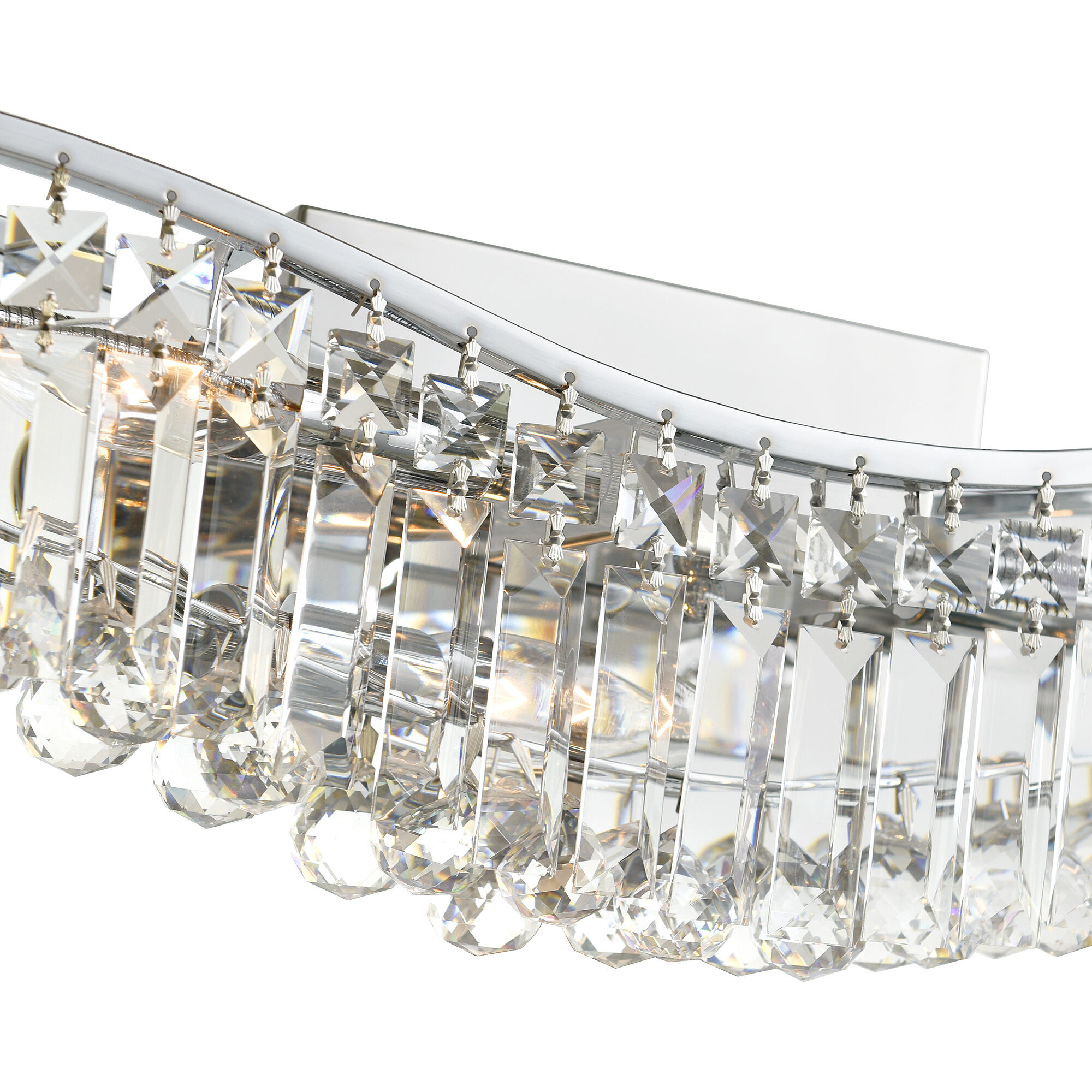 Glamorous 5 Light 30 inch Chrome Vanity Light Wall Light