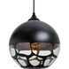 Rocky LED Black Outdoor Pendant