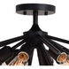 Estelle LED 24 inch Matte Black Semi-Flush Mount Ceiling Light