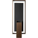 Shadow Box 2 Light 21.2 inch Coastal Bronze Outdoor Sconce, Large