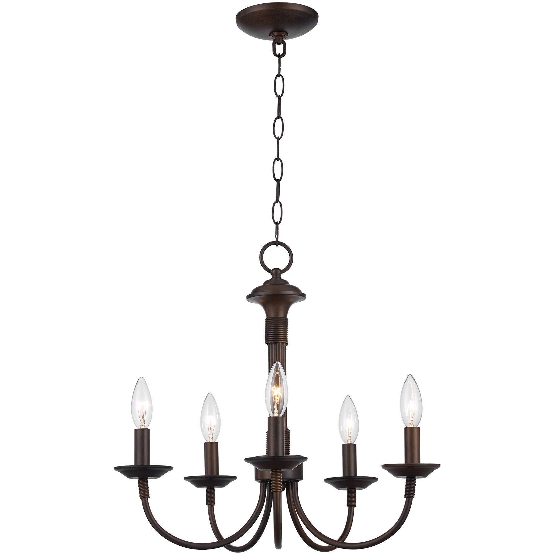 Candle 5 Light 19.00 inch Chandelier