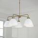 Ross 5 Light 30 inch Aged Brass Chandelier Ceiling Light