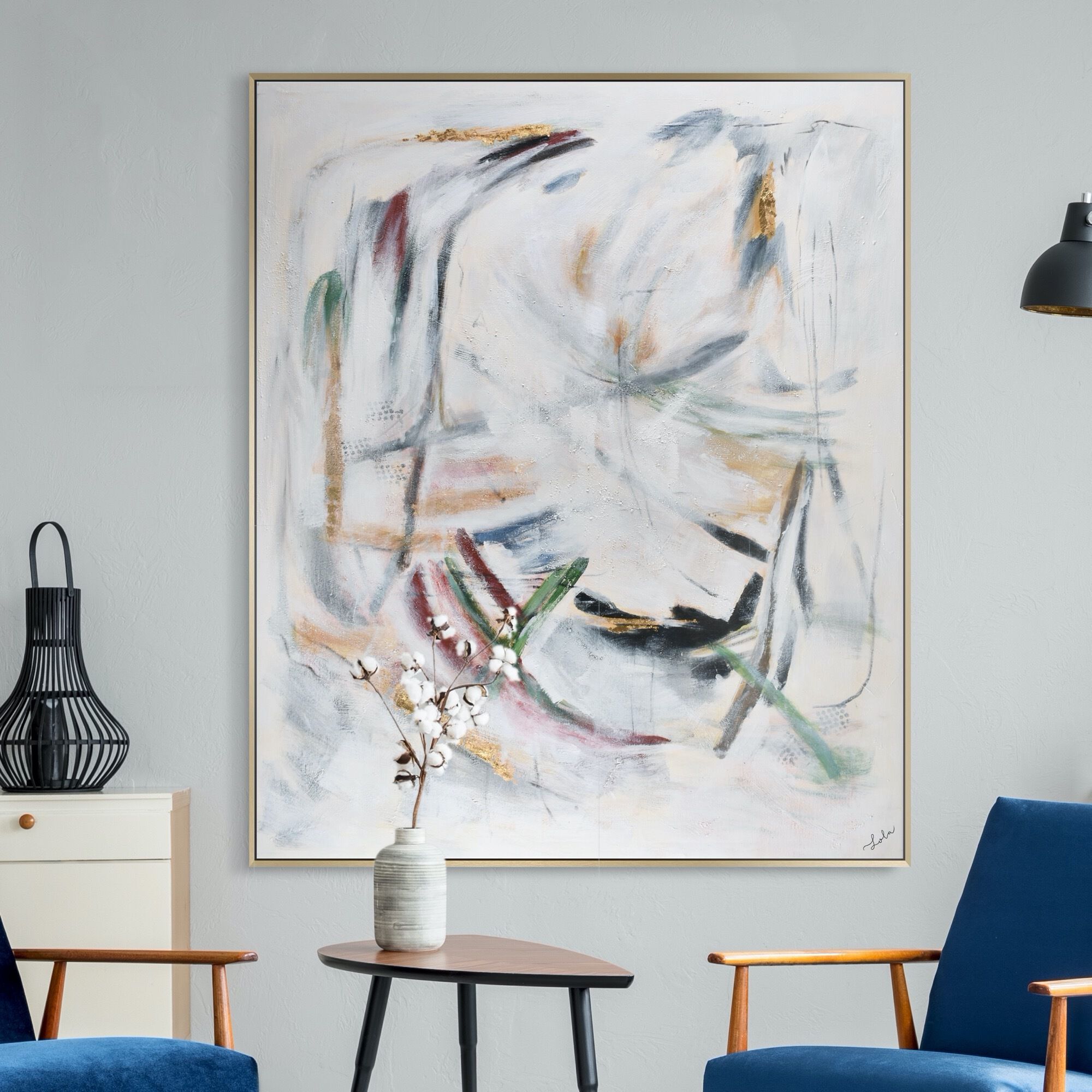 Moldova Off-White/Multiple Canvas Art